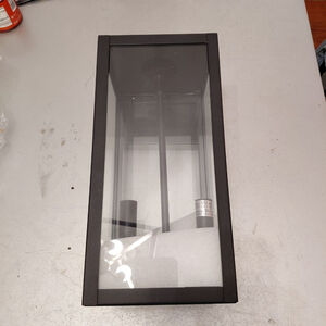 Unbranded Black Modern Rectangular Lantern One Size 15 inches